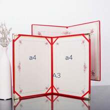 1pc Signing Contract A3 A4 Art Paper Hardcover Hosted Speech Plush Surface PU Leather Certificate Protector Thicken Poetry Reading Certificate Cover File Page Folder