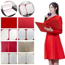 1pc Signing Contract A3 A4 Art Paper Hardcover Hosted Speech Plush Surface PU Leather Certificate Protector Thicken Poetry Reading Certificate Cover File Page Folder