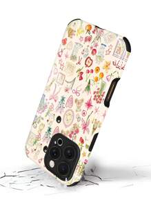 Una funda elegante para teléfono no incluye un cordón ni un soporte. 1 funda protectora para teléfono 2 en 1, de TPU suave y PC, con un bonito diseño de acuarela, compatible con 16/16Plus/16Pro/16ProMax. - Multicolor 3 - Ver 7