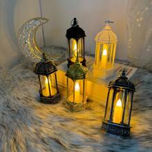 1 件 LED 迷你风灯、烛台小夜灯、装饰桌面、发光油灯、适用于斋月装饰、家居装饰灯、卧室床头小夜灯、母亲节礼物、氛围灯