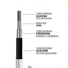 Torneira Gourmet Flexível Cozinha Parede preto