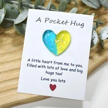 1pc, A Small Love Pocket Hug Card, Special Birthday Wedding Party Valentine's Day Gift, Isolation Gift, Hug Token, Think Of Your Gift Cute Resin Animal Decorations With Encouragement Greeting Cards, Home Decor, Room Decor, Weird Things