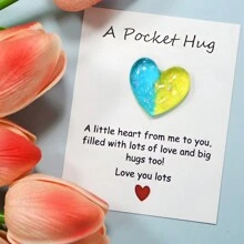 1pc, A Small Love Pocket Hug Card, Special Birthday Wedding Party Valentine's Day Gift, Isolation Gift, Hug Token, Think Of Your Gift Cute Resin Animal Decorations With Encouragement Greeting Cards, Home Decor, Room Decor, Weird Things