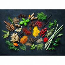 1 件无框现代烹饪香草香料寿司用具勺子墙面艺术海报帆布画奢华艺术品海报印刷家居厨房装饰植物