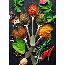 1 件无框现代烹饪香草香料寿司用具勺子墙面艺术海报帆布画奢华艺术品海报印刷家居厨房装饰植物