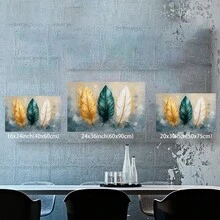 Feather Canvas Art, Modern Style Wall Decor, For Home, Office, Bedroom Decor