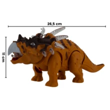 Styracosaurus Dinosaur Walks, Emits Sound, Light And Roar 26cm - Burnt Orange - View 2
