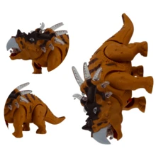 Styracosaurus Dinosaur Walks, Emits Sound, Light And Roar 26cm - Burnt Orange - View 4