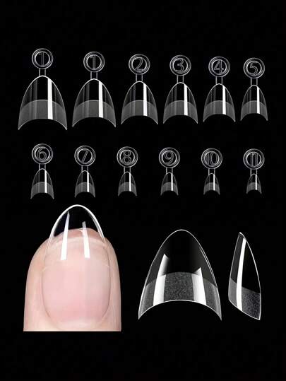 24/120/240/504/720/1200pcs XS Almond Half Cover Fake Nails Half Matte False Nail Extension Extra Short Almond Soft Gel Nail Tips For Small Nail Bed
