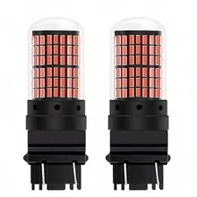 2 Piece Set 3157 LED Brake Bulb 12V-24V Reverse Brake Parking Replacement Bulb 144SMD Chipset Turn Signal Backup Lamp Universal Motorhome