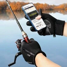 Winter Warm Cycling Gloves Full Finger Outdoor Fishing Gloves Waterproof Touch Screen Bicycle Gloves