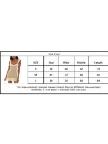 Women Lace Dresses V Neck Sleeveless Floral Solid Color See Through Casual Party Spring Summer Sling Dress - Beige - View 5