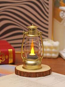 1 Stück Vintage LED Laterne mit Batterie, Innen Tisch Dekoration LED Wind Licht Lampe, Dekorationslaterne, Hochzeit Party Urlaub Camping Dekoration LED Pferdeleuchte