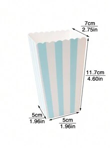 5 szt./10 szt. pojemników na popcorn, uchwyty na przekąski popcorn, torebki na popcorn, odpowiednie na imprezy i do kina, dekoracja urodzinowa na karnawał