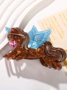 1 件女士可爱甜美醋酸纤维发夹，高品质狮子和发爪成人发饰 - 彩色 - 查看 3