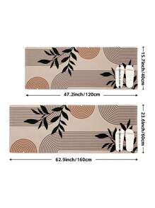1 stuk - Geometrisch Boho loperkleed, vintage woonkamerkleed, zacht tapijt en vloerkleden, comfortabel machinewasbaar voor woonkamer, keuken, badkamer, beddecoratie - woondecoratie, badkamerdecoratie, buitenkleed, deurmat, zomerbadkameraccessoires, terug naar school