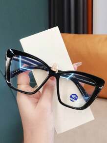 1buc unisex ochelari decorativi ușori, fără prescripție medicală, ramă PC pentru femei, ochelari cu ramă poligonală, retro, ușoare, cu lentile colorate deschise, bărbați/femei