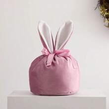 Easter Bunny Bag Velvet Gift Rabbit Ears Accessories Plash Sugar Wedding Candy Box Cute Decor Mixed Colour Drawstring Bag - Multicolor - View 9