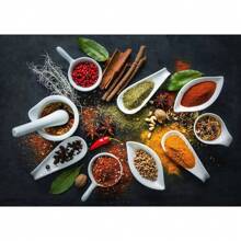 1 件无框现代烹饪香草香料寿司用具勺子墙面艺术海报帆布画奢华艺术品海报印刷家居厨房装饰植物