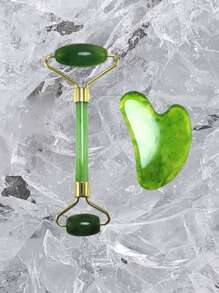 1/2 cái/bộ con lăn ngọc bích & bộ gua sha, con lăn mát xa mặt có dụng cụ cạo gua sha, máy mát xa đá ngọc bích chống lão hóa, làm thon gọn & săn chắc, trẻ hóa mặt và cổ, xóa nếp nhăn & bọng mắt - Nhiều màu - Xem 15