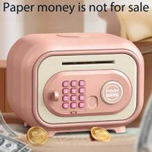 Cartoon Piggy Bank Automatic Roll Coin Large Capacity Safe Fingerprint Password Unlock Multi-Function Electric Piggy Bank Toy - Multicolor - View 11