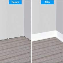 1 pieza Zócalo autoadhesivo de PVC de 8 cm de ancho y 100/200/300 cm de largo, moldura decorativa flexible y resistente al agua para renovación del hogar - Blanco, pegatinas, vinilos decorativos para el hogar, artículos de decoración de primavera para refrescar tu hogar, pegatinas de decoración de festivales, regalos de cumpleaños y graduación - Multicolor - Ver 11