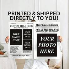 28x43cm Customized Printed Newspaper, Personalized Newspaper For Birthday, New Business, Wedding, Retirement, Anniversary - Custom Double-sided Posters - View 1