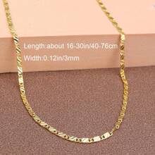 1pc High-End French Style Necklace, 18K Gold Plated Copper Car Flower & Meteor Pendant, 3mm Width Chain, 16-30inches Length, For Women & Men Daily Wear, Parties, Weddings, And Gifts