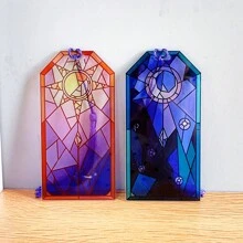 1 件装时尚窗玻璃几何书签卡通月亮流苏页标工具阅读文具精美书签适合书虫