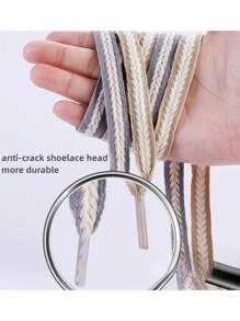 1 对编织小麦鞋带，适合休闲鞋、帆布鞋，完美搭配低帮运动鞋、透气平底鞋鞋带，时尚鞋带，适合运动、篮球、休闲鞋、高帮帆布鞋、新款靴子、登山鞋 - 彩色 - 查看 8