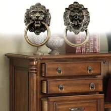 1pc Knobs And Pulls New Antique Bronze Lion Head Pulls For Dresser Drawer Cabinet Door Handles Knobs Door Knocker - Multicolor - View 4