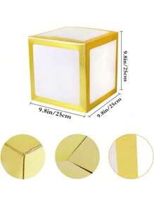 Baby Boxes With Letters For Baby Shower, Baby Shower Decorations With 4 Transparent Balloon Boxes For Girl Baby Shower Gender Reveal Decorations(Pink,Golden,Rose Gold, White) - Multicolor - View 2