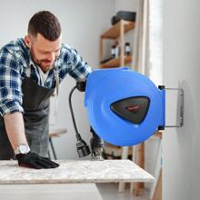 Cecaylie Cable Reel Automatic 20M+1.5M Cable Reel IP44 With One-Plug Model 250V - Blue - View 10