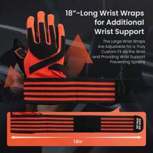 Weight Lifting Gloves Full Finger Protection Work Out Gym Gloves Men Women Male Female With Wrist Wraps Support, Anti-Slip Grip Touchscreen Gloves For Exercise Rowing Biking Training