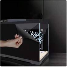 1 Roll Black Aquarium Background Sticker, Static Cling Fishbowl Decor Wallpaper Film For Aquarium Glass Bottom Decoration - Matte Black Fish Tank Sticker [static Glue-free] - View 2