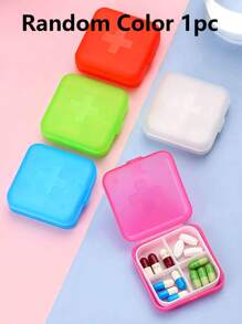 旅行用便携式药盒防潮药丸整理器可重复使用药盒男女药品计划器日常口袋药盒可容纳维生素药品和补充剂家庭旅行必备配件户外办公室返校 - 彩色 - 查看 17