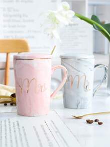 2 pièces Tasses de couple en céramique, décoration de cuisine, salle à manger, chambre à coucher, maison, salon, cadeau, tasse à café, convient pour le thé, le café, le lait, le jus, les mariages, les fêtes, les anniversaires, les boîtes à lunch, les boîtes bento, la rentrée scolaire