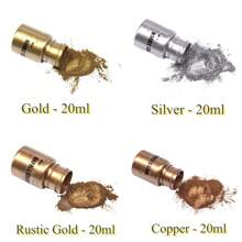 Polvo pigmentado metálico, 4 colores de polvo pigmentado de resina fina, cada botella de 20ml de colores de resina para colorear resina epoxi, arcilla polimérica y otras manualidades, tinte de resina, joyería, velas, jabón, fabricación de pintura - Polvo Metálico - Ver 2