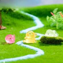 Juego de 4/8/24 adornos miniatura de elefantes, encantos de elefantes de resina que brillan en la oscuridad, pequeños juguetes de animales diminutos para hacer joyas, decoración de paisaje en miniatura, acuario (color aleatorio)