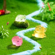 Juego de 4/8/24 adornos miniatura de elefantes, encantos de elefantes de resina que brillan en la oscuridad, pequeños juguetes de animales diminutos para hacer joyas, decoración de paisaje en miniatura, acuario (color aleatorio)