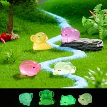 Juego de 4/8/24 adornos miniatura de elefantes, encantos de elefantes de resina que brillan en la oscuridad, pequeños juguetes de animales diminutos para hacer joyas, decoración de paisaje en miniatura, acuario (color aleatorio)