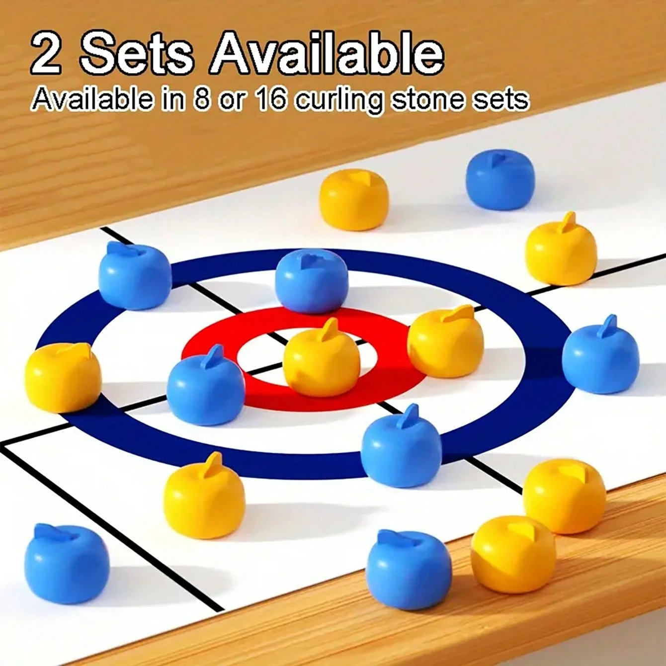 Mini Curling Da Tavolo: Gioco Shuffleboard Portatile 47 Pollici Con 8 Pietre - Perfetto Per Feste E Famiglia