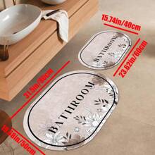 1pc Oval Bathroom Mat, Non-Slip Bathroom Rug, Cute Daisy Bathroom Carpet, Absorbent Quick Dry Shower Mat, Daisy Lover Gift Rug, 3D Printed Mat, Toilet Mat,Women Valentine Gift Birthday Boyfriend Girlfriend Home Bathroom Decor Outdoor Rug Door Mat Summer Bathroom Accessories Back To School
