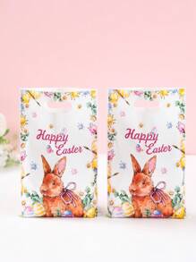 10/25/50 túi tote Phục Sinh, họa tiết thỏ hoạt hình, Chúc mừng Phục Sinh, đồ dùng đóng gói quà tặng, túi đựng quà, túi quà, quà tặng tiệc Phục Sinh, đồ trang trí Phục Sinh, đồ dùng đóng gói nhà bếp Phục Sinh - chú thỏ Phục sinh - Xem 4