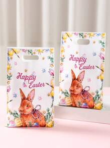 10/25/50 túi tote Phục Sinh, họa tiết thỏ hoạt hình, Chúc mừng Phục Sinh, đồ dùng đóng gói quà tặng, túi đựng quà, túi quà, quà tặng tiệc Phục Sinh, đồ trang trí Phục Sinh, đồ dùng đóng gói nhà bếp Phục Sinh - chú thỏ Phục sinh - Xem 5