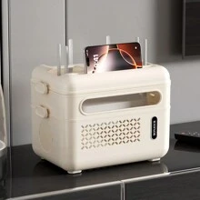 Desktop WiFi Router Storage Box, Wireless Router Shelf Decorative Living Room Set-Top Box For Office Home Computer Desk Cable ManagementBox - Multicolor - View 13