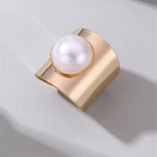 1 件迷人指尖仙女：夸张海洋主题金属女士戒指，引人注目的派对配饰和独特的礼物选择