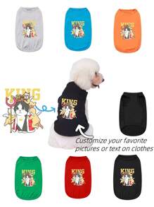 [Custom] Customizable Pet Clothes Vest, Bestselling Solid Color Pet Vest Suitable For Small, Medium, Large Dogs & Cats, Text & Graphics Custom Available