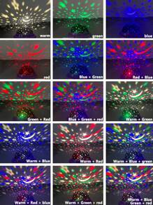 1pc Star Projector Night Light,,Dreamy Starry Sky Projector Light, Moon & Stars Projector Lamp, ,Led Romantic Atmosphere Night Light Gift, Holidays, Projects Stars & Moon,Cosmos Starry Projector Table Lamp For Bedroom Party Decoration Birthday Gift - Multicolor - View 6