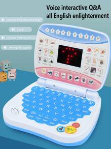 1pc Children's Early Education Tablet Learning Machine, Simulated Laptop With Display Screen, Educational Computer & Music Storytelling Device, Christmas Gift For Boys And Girls